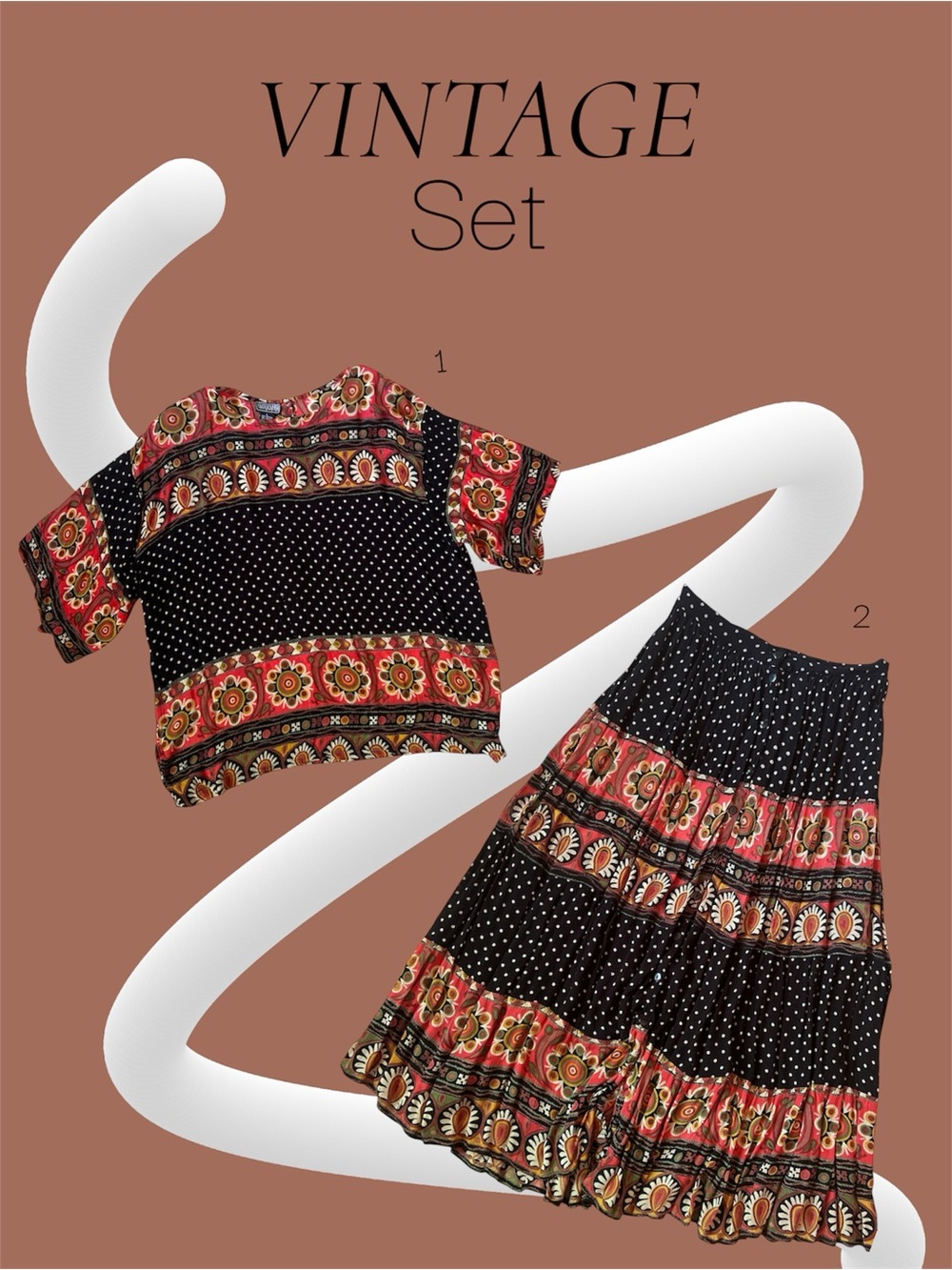 VINTAGE Girisha 100% Rayon Boho Set